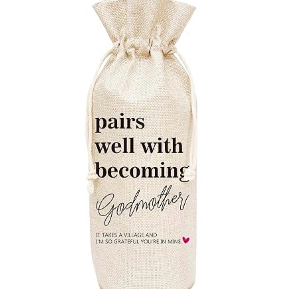 NWOT: Godparent Proposal Gift Wine Bag